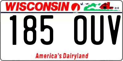 WI license plate 185OUV