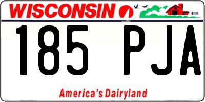WI license plate 185PJA