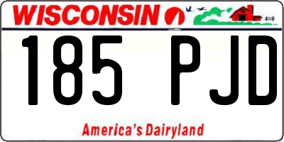WI license plate 185PJD