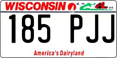 WI license plate 185PJJ