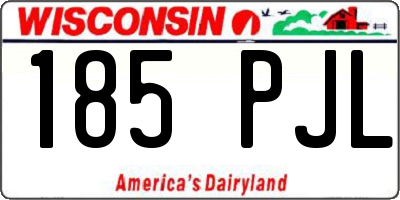 WI license plate 185PJL