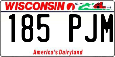 WI license plate 185PJM