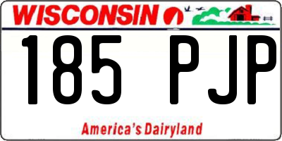 WI license plate 185PJP