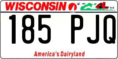 WI license plate 185PJQ