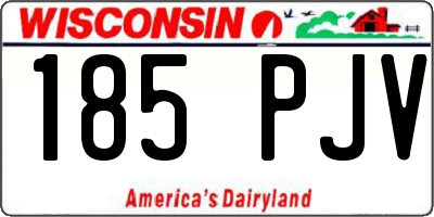 WI license plate 185PJV
