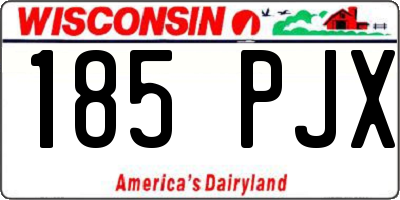 WI license plate 185PJX