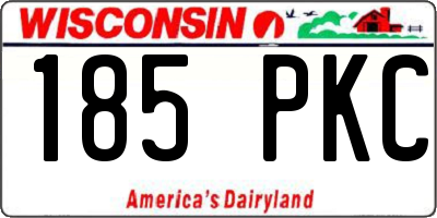 WI license plate 185PKC