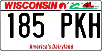 WI license plate 185PKH
