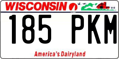 WI license plate 185PKM
