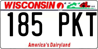 WI license plate 185PKT