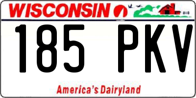 WI license plate 185PKV