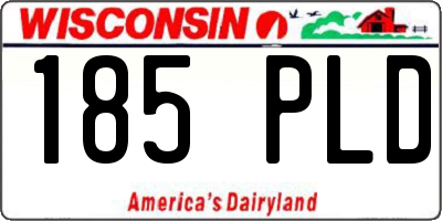 WI license plate 185PLD
