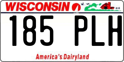 WI license plate 185PLH