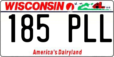 WI license plate 185PLL