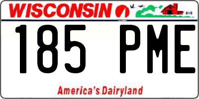 WI license plate 185PME