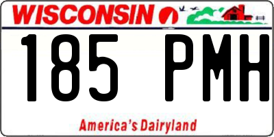 WI license plate 185PMH