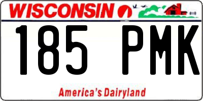 WI license plate 185PMK