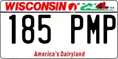 WI license plate 185PMP