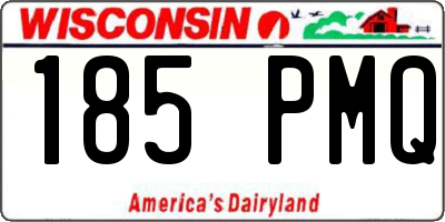 WI license plate 185PMQ