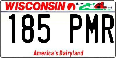 WI license plate 185PMR
