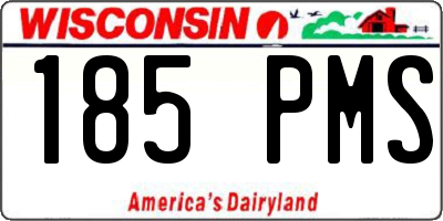 WI license plate 185PMS