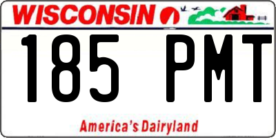 WI license plate 185PMT