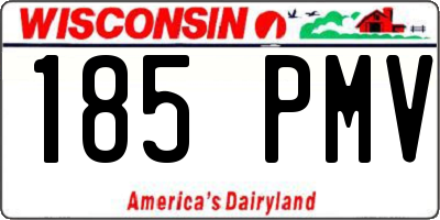 WI license plate 185PMV