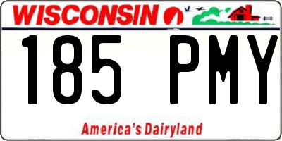 WI license plate 185PMY