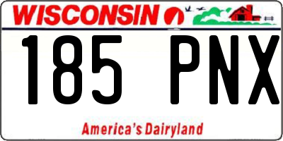 WI license plate 185PNX