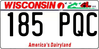 WI license plate 185PQC