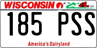 WI license plate 185PSS