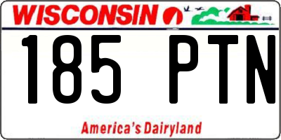 WI license plate 185PTN