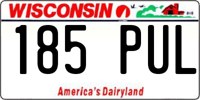 WI license plate 185PUL