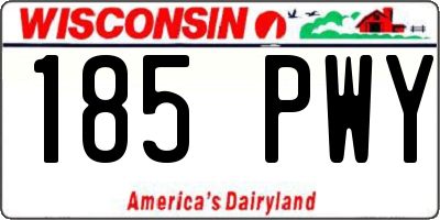WI license plate 185PWY