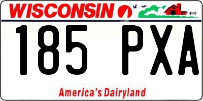 WI license plate 185PXA