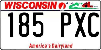 WI license plate 185PXC