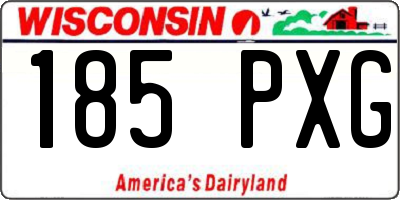 WI license plate 185PXG