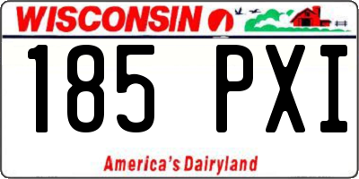 WI license plate 185PXI