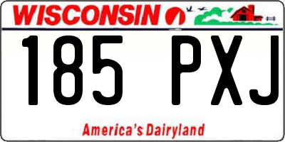 WI license plate 185PXJ