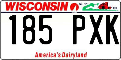 WI license plate 185PXK