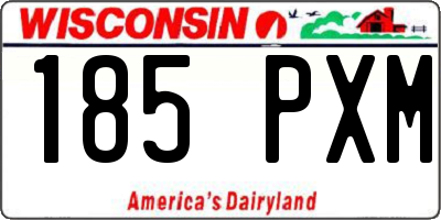 WI license plate 185PXM