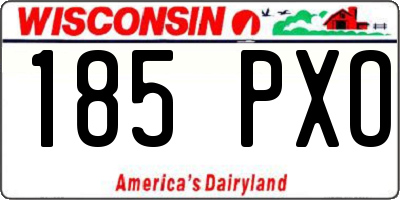 WI license plate 185PXO