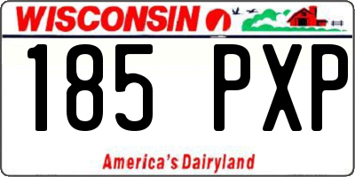 WI license plate 185PXP