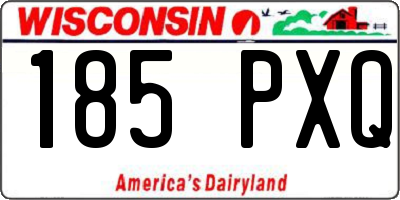 WI license plate 185PXQ