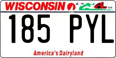 WI license plate 185PYL