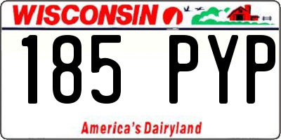 WI license plate 185PYP