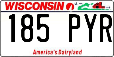 WI license plate 185PYR