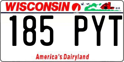 WI license plate 185PYT