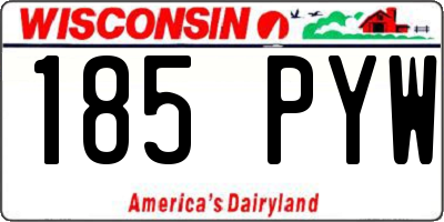 WI license plate 185PYW