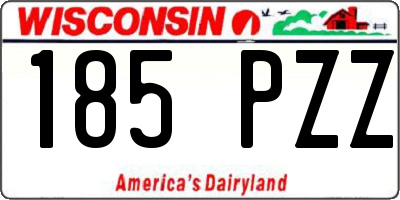 WI license plate 185PZZ